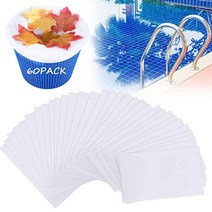 Outus 수영장 스키머 양말 60팩 필터 펌프 클리너 바구니 필터 바구니 및 스키머용 내구성 있는 탄성 나일론 패브릭 434796