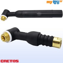 크레토스 알곤용접(TIG) 알곤토치헤드 500A 공냉플렉시블 CT-50F, 1개