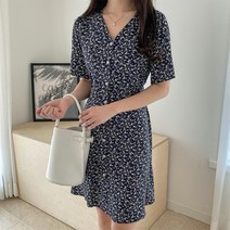 페레로 원피스)플라워패턴나염/프린팅/꽃무늬/반팔