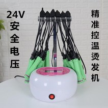 미용실 파마기계 셋팅기 디지털 펌 전문가용 헤어 세팅기 열기구 전문가용 업소용 기계새로운 디지털 파마 기계 미니 24v 트레이너 예비 기계 정밀 온도 제어 사과 파마 기계 헤어, 24볼트 24개 헤드(60바 포함)