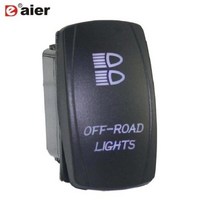 자동차 보트 로커 스위치 12V 방수 조명 로커 토글 스위치 24V 20A ON Off 5 핀 해양 ATV RZR RV 자동 트럭용 1 개입, DR-A11L25ABL-LJ11+Blue LED