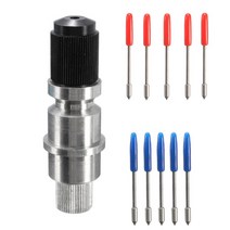 Graphtec Vinyl Cutter Plotter Letter를위한 10pcs Graphtec 블레이드가있는 내구성 스탠드, 은