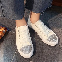 묘먀미 스팽글 펄 여성 스니커즈