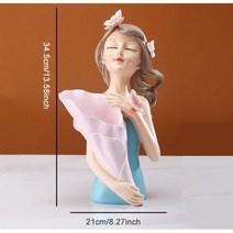 다이소 꽃병 한보름화병 프리츠한센 이케바나 화병 26 가지 현대 소녀 수지 장식품 홈 거실 인형 공예 사무실 데스크탑 꽃꽂이 동상 장식, 17. 17