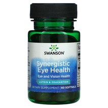 스완슨 시너지스틱 아이 헬스 60정 Synergistic Eye Health, 1개, 기본