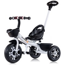 어린이 세발 자전거 1-3-6 세 아기 소녀 소년 자전거 유모차 자전거 회전 좌석 붕붕카 빠른배송, 큰올인원미키거품화이트