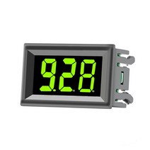DC 3.5-30V 디지털 자동차 전압계 레드 블루 그린 12 V 24V 바이크 오토바이 차량 LED 디스플레이 전압 테스터, 03 Green_03 3-Lines-0-100V