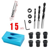 목공 경사 구멍 로케이터 15 세트 드릴 가이드 ° 각도 펀처 DIY 도구, 15 sets 3