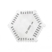 자동차도막측정기 두께측정기 디지털 도막게이지 전문가 도막측정 도장 도금 페인트 코팅 다용도 고정밀 습식 필름 두께 게이지 스테인레스 스틸 육각 빗 카드 측정 페인트 코팅 2mm, 1.as shown