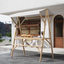 원목 매대 접이식 테이블 야시장 판매대 플리마켓 판촉, 150x60x200 화이트 조명 세트