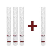 [3＋1]마이크로필터 PP WD 와운드필터 500mm 100um 4개 1년세트
