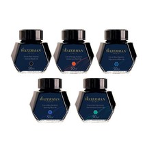 워터맨 병 잉크 50ml 만년필 잉크 문구, 블루