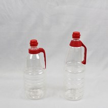 [10개] 국산 1.8L 식초 손잡이 페트 다이소공병 간장 기름 오일 통 병, 1.8L(1호핸들적색/캡 빨강)-10개묶음