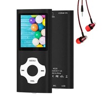 MP3 플레이어 Frehovy 음악 플레이어 16GB 메모리 SD 카드 사진/비디오 재생/FM 라디오/음성 녹음기/전자책 리더기 포함