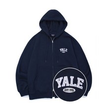 YALE 23SS SMALL 2 TONE ARCH HOODIE ZIP UP NAVY YB9HD0041NA