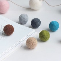 트리 가랜드 재료 양모 컬러 펠트볼 중 (8color), 아이보리