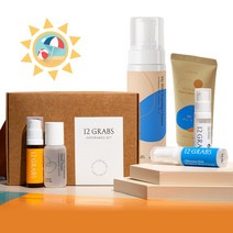 [12GRABS] 여행용 패키지 세트 (비건 선크림 50ml + BHA 포밍클렌저 200ml + 여행용 익스피리언스 세트) / 트래블키트/ 여행용화장품 / 트웰브그랩스