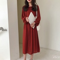 배꼽 D56-9 에코 빅사이즈 봄가을 원피스 44-120