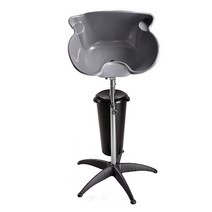 미용실 샴푸대 이동식 방문 용양 이발소 헤어샵 가정용, 공식 표준, 그레이 + 통