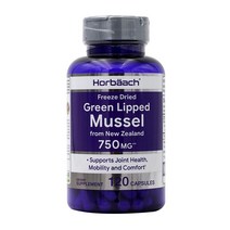 Horbaach Green Lipped Mussel 호바흐 초록잎홍합 750mg 120캡슐, 120정, 1개