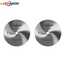 그라인더날 Loonpon-75mm 3 인치 미니 앵글 그라인더 커팅 디스크 그라인딩 휠 블레이드 금속 대리석 유리 세라믹용 목재, [01] 2pcs saw blade