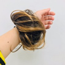DU004 똥머리 곱창가발 올림머리 19종, 자연갈색, 1개