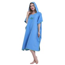 비치 타월 체인징 로브 퀵드라이 서핑 판초 해변 수영 야외 스포츠용 | 블랙 451770, Blue