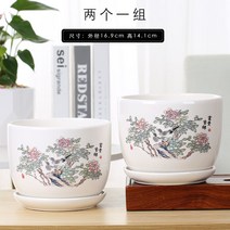 테이블 초미니 인테리어 트리옵스 만손초 귀여운 작은 화분 모양 다육이 홈 듀가르손 사무실, 79098 (17센티미터 두 개), 중간 정도