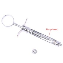 스테인레스 스틸 치과 주입 주사기 흡인 의사 수술기구 실험실 장비, [02] sharp head