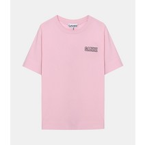 GANNI 가니 THIN SOFTWARE JERSEY O-NECK T-SHIRT T2917 465 로고 반팔 티셔츠