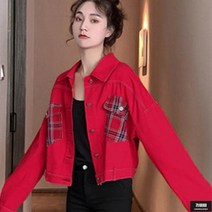 가바바 여성 자켓 체크 포인트로 러블리한 트렌디룩 데님자켓 G58423