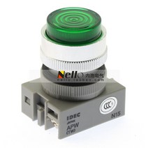 [SA]Izumi IDEC TW 시리즈 22mm 라운드 플랫 헤드 APW122 R G BK Y 표시기 LED AC / DC24V -- 10, 01 파란