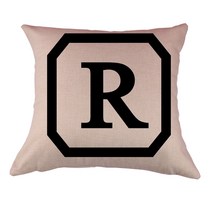 shangren 알파벳 편지 ENJOY 세트 베개 케이스 린넨 코튼 소파 쿠션 커버 던지기