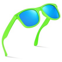 Retro Rewind 편광 선글라스 남성용 여성용 자외선 차단 클래식 투명 | 레보 로즈 골드, Matte Lime Green | Revo Ice Bl