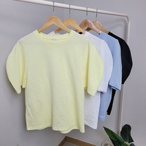 디얼 벌룬 반팔 티셔츠 (4컬러)
