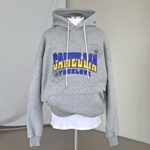 빠델(간빠레) C.A 헤비 양기모 프린팅 오버핏 빅사이즈 후드티셔츠