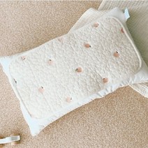 돗투돗x마롤로뜨 유아 순면 아기 베개 땀 패드 아기 베개 커버, 유아땀베개_달달피치