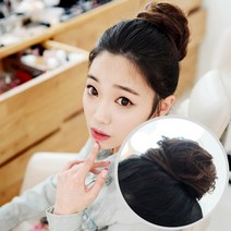 빨간머리 곱창 여우비 여성 부분가발 똥머리 붙임가발, 1개, 곱창가발_여우비_브라운_16cm(대)