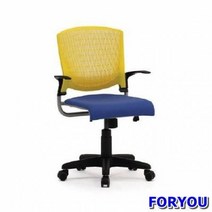 ForU576 관리자용 회전의자 알파 팔유 사출 쿠션 사무용의자 책상의자 사무의자, 아이보리 아이보리 레자