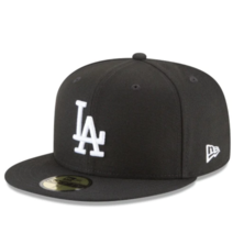 MLB LA 다저스 LA 59FIFT 5950 남성핏 뉴에라 모자 캡 블랙 화이트