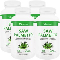 [미국번개배송] 착한명품 마이라이프 내추럴스 쏘팔메토 1000 mg 180 야채캡슐 4병