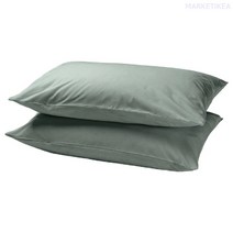 이케아 베개커버 드발라 그레이그린 50x80cm 침구 배개 카바 싸개