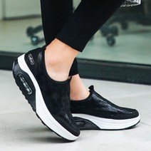 도오빠 립스온 여성 가죽 운동화 슬립온 키높이 5cm 통굽 에어 런닝화 워킹화 스니커즈 여자운동화 발편한 신발