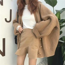 아이엠몽 여성용 오버핏 니트 가디건 트로니