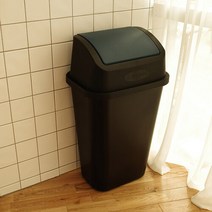 키펙스 L형 카페 식당 업소용 매장용 대형 쓰레기통 40L(뚜껑 포함), 밤색, 밤색