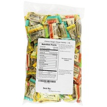 Chimes Ginger Chews Variety Bag 차임스 진저츄 여러가지 맛 혼합 젤리 캔디 카라멜 1lb bag, 1개