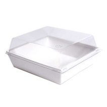 샐러드&샌드위치 정사각 DRP-4 화이트(100개/SET), 100개, 100개