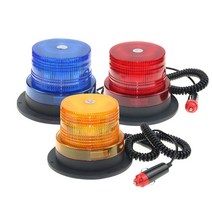 자동차 LED 노란색 흡정등 9-30V 플래시 경고등은 통학버스 공사차 원형 플래시 교통신호등에 적용된다, 파랑, 1개