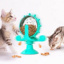 고양이 장난감 인터랙티브 회전식 바퀴 장난감 고양이 새끼 고양이 개 애완 동물 제품 액세서리 자동 고양이 먹이 외출 바퀴 장난감, 파란