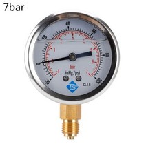 14 BSP 하단 복합 압력 진공 게이지 글리세린 충전 68mm 1 10 Bar 30, -1-7bar